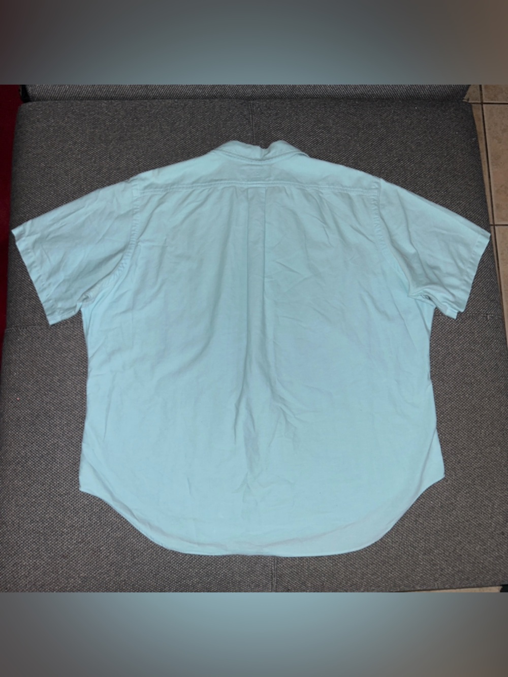90s Polo Ralph Lauren Men's Light Blue Short Sleeve Button-Up Shirt - Picture 5 of 5